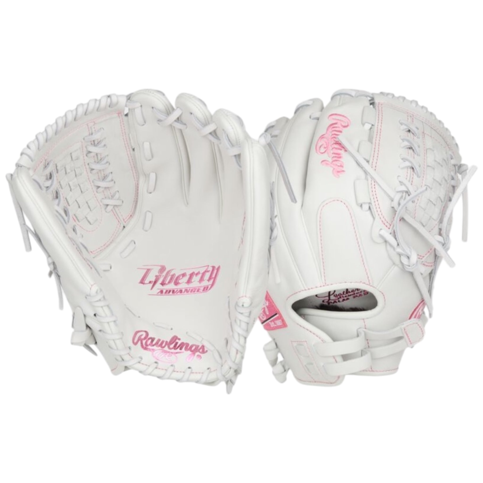 Rawlings Liberty Advanced Fastpitch Softball Glove White/Pink 12.5