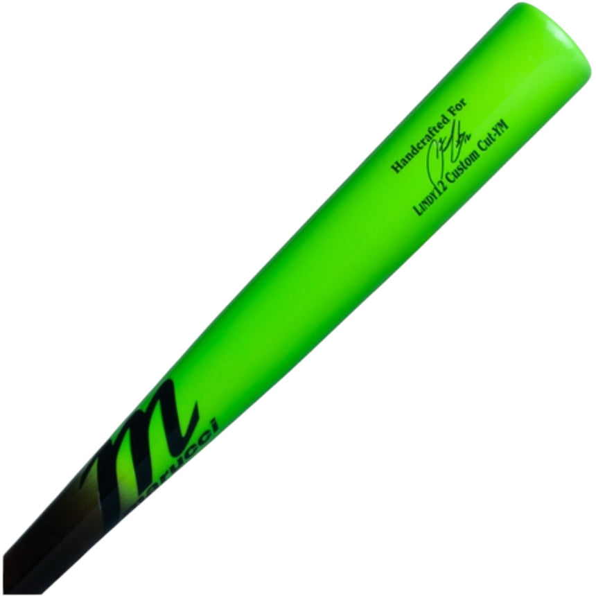 Marucci Lindy12 Youth Pro Exclusive Maple Wood Baseball Bat Tar Fade/Lime Green MYVE4LINDY12-T/LG