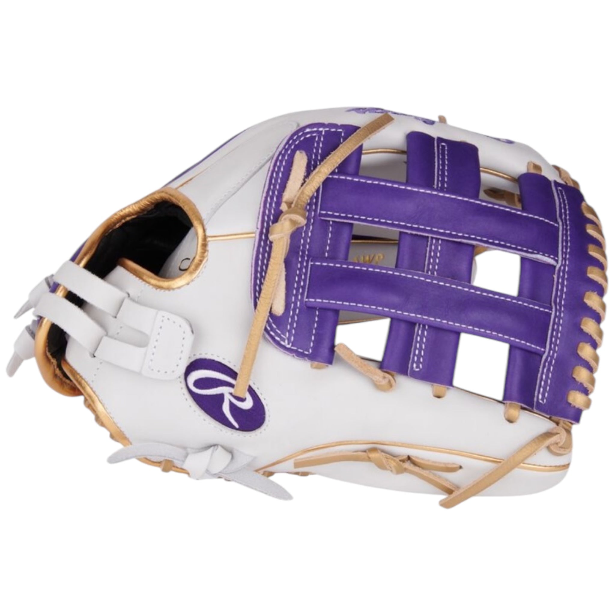 Rawlings Liberty Advanced Fastpitch Softball Glove White/Purple/Gold 12.75