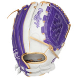 Rawlings Liberty Advanced ColorSync 4 Series Fastpitch Softball Glove White/Purple/Gold 12" RLA120-3WPUG