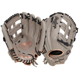 Rawlings R9 Countour Fit Fastpitch Softball Glove Gray/Rose-Gold 12" R9SB120U-6GB