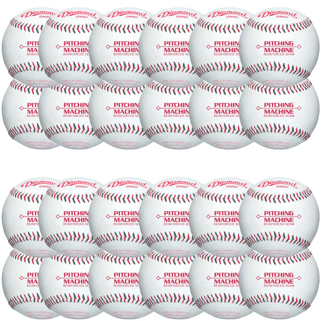 Diamond DMBP Pitching Machine Batting Practice Baseball (2 Dozen Pack)