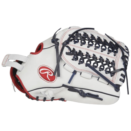 Rawlings Liberty Advanced Fastpitch Softball Glove White/Navy/Red 12.5" RLA125FS-15WNS