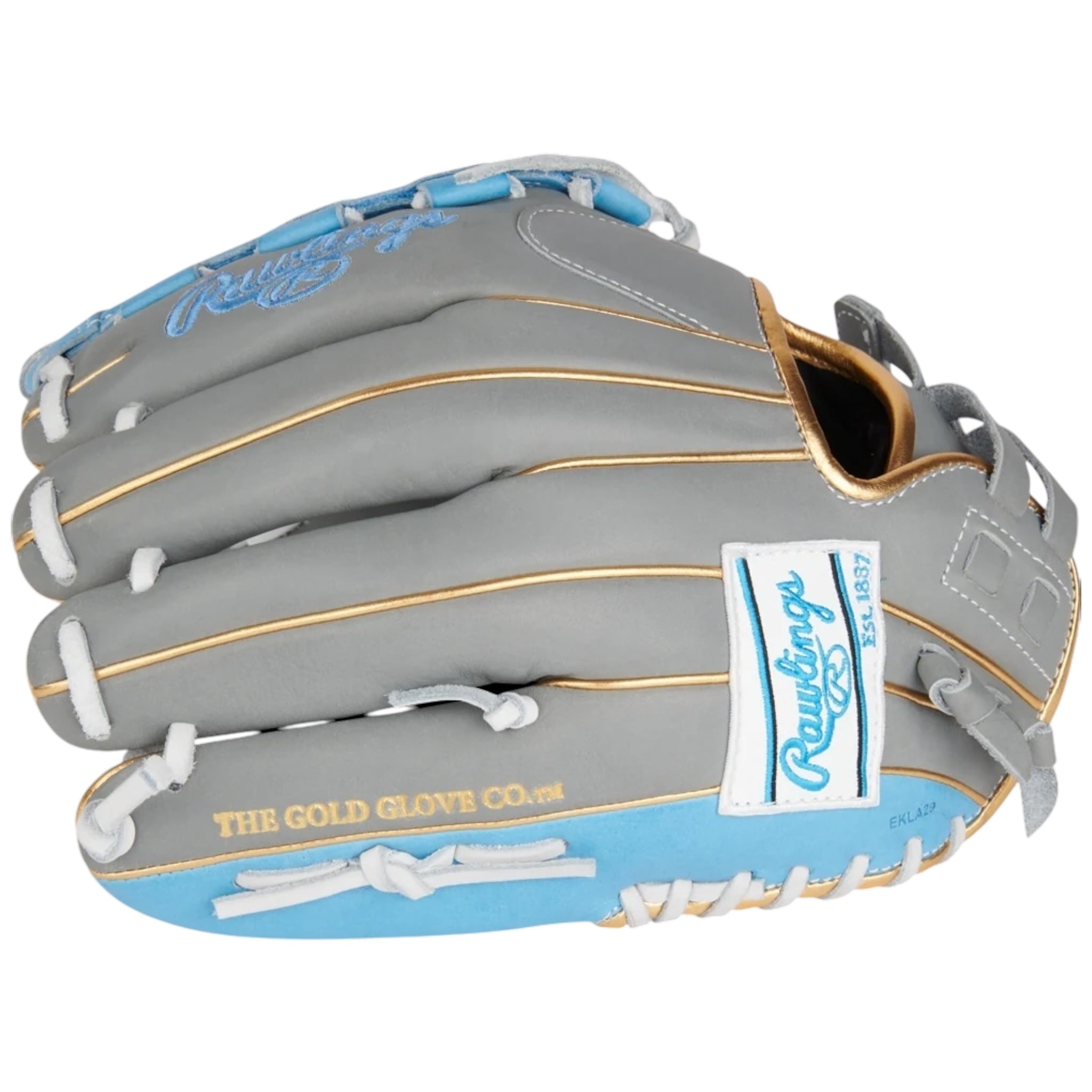 Rawlings Liberty Advanced ColorSync 4 Series Fastpitch Softball Glove Gray/Carolina/Gold 12