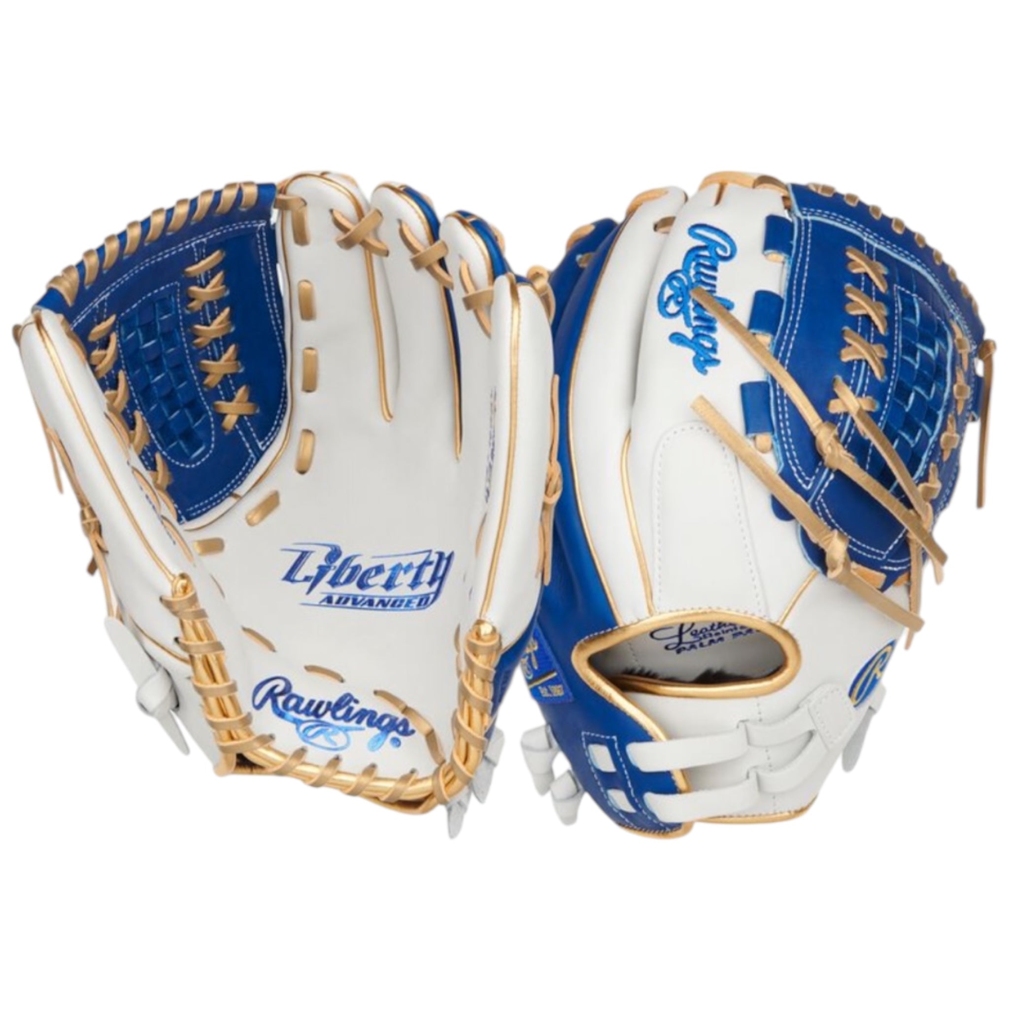 Rawlings Liberty Advanced Fastpitch Softball Glove Gray/Royal/Gold 12.5