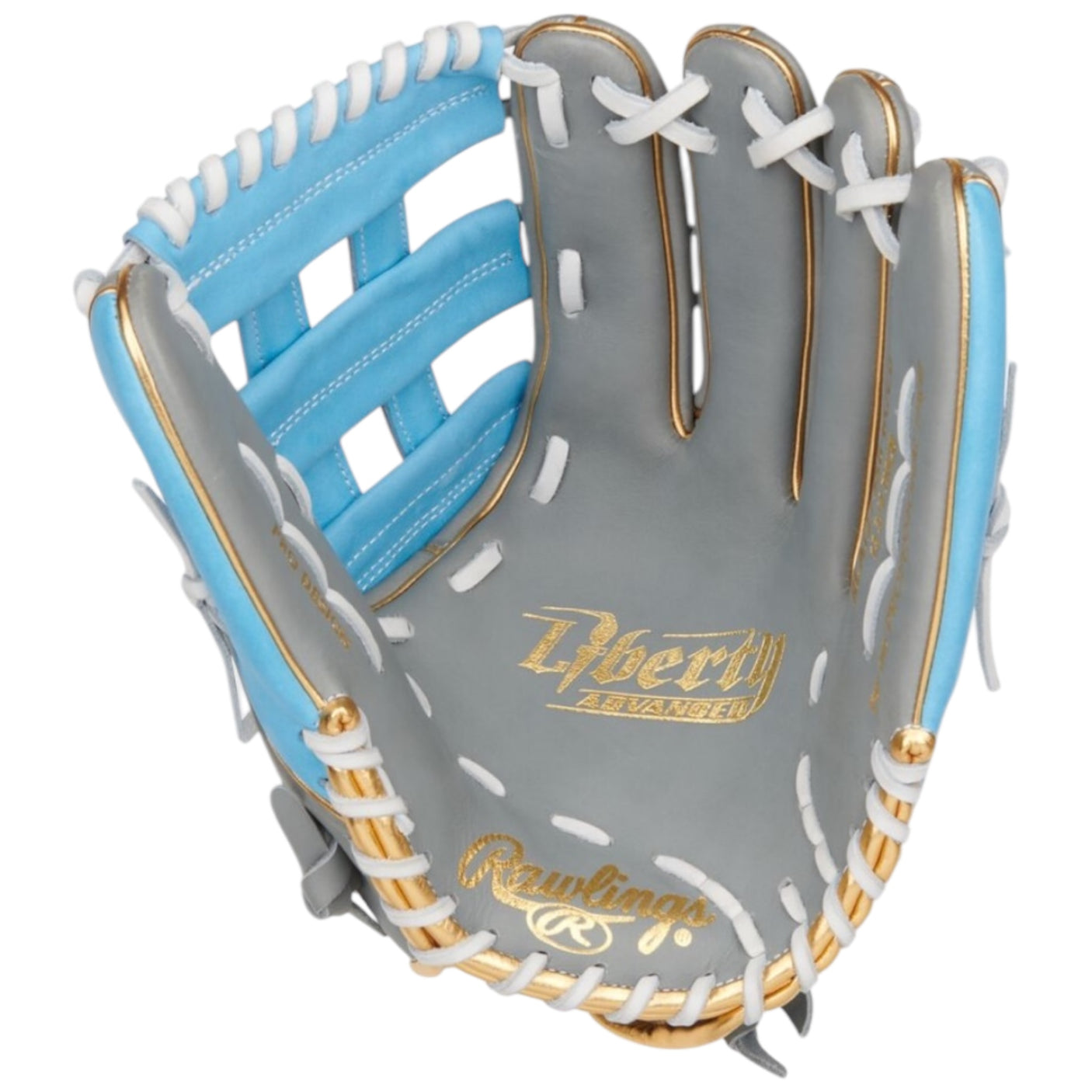 Rawlings Liberty Advanced Fastpitch Softball Glove Gray/Blue/Gold 12.75" RLA1275SB-6GCB