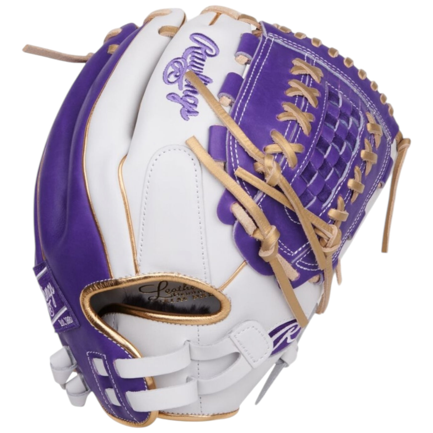 Rawlings Liberty Advanced Fastpitch Softball Glove White/Purple/Gold 12.5" RLA125-18WPUG