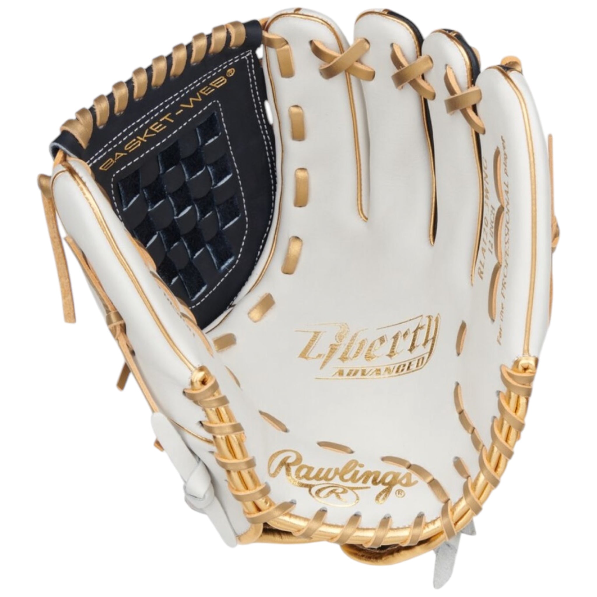 Rawlings Liberty Advanced ColorSync 4 Series Fastpitch Softball Glove White/Navy/Gold 12