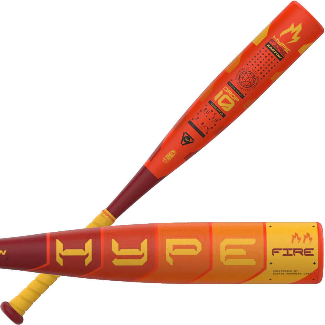 2025 Easton Hype Fire Junior Big Barrel USSSA Baseball Bat -10oz EJB5HYP10