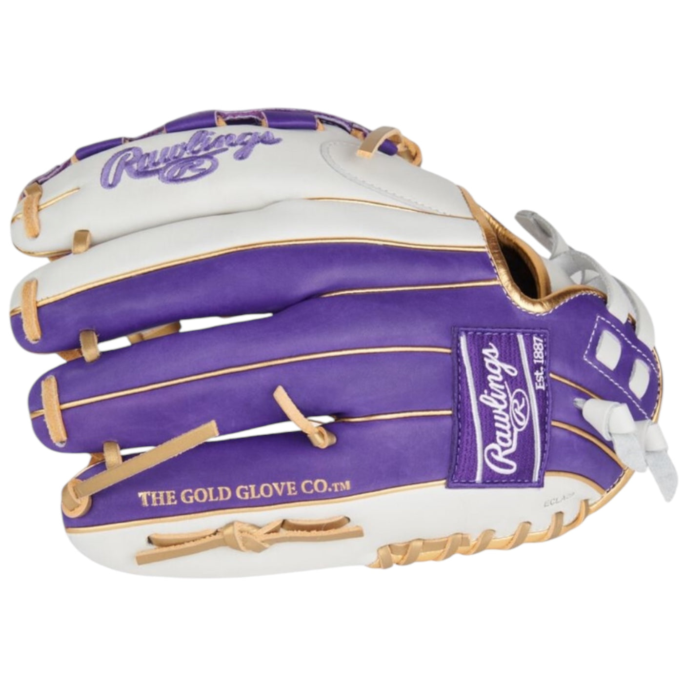 Rawlings Liberty Advanced ColorSync 4 Series Fastpitch Softball Glove White/Purple/Gold 12" RLA120-3WPUG