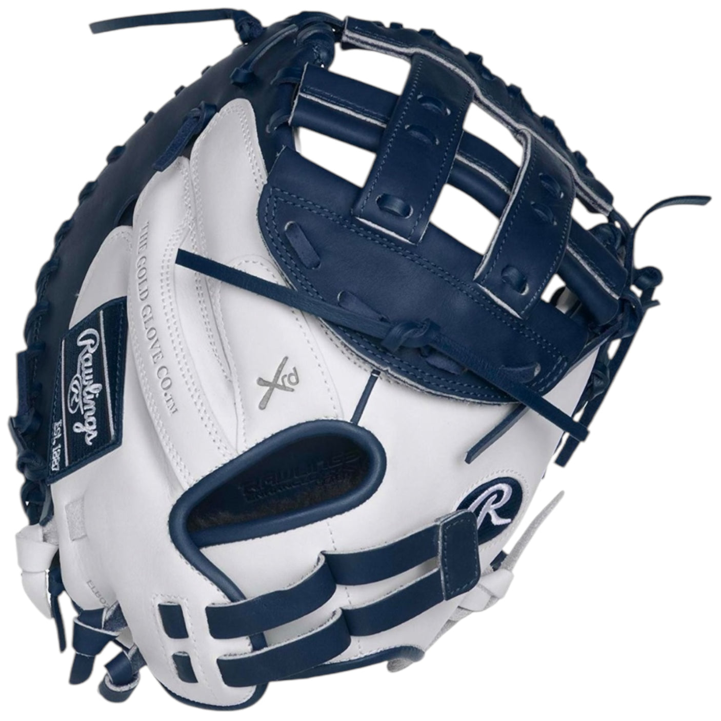 Rawlings Liberty Advanced Fastpitch Softball Catcher's Mitt 33" White/Navy RLACM33FPWN