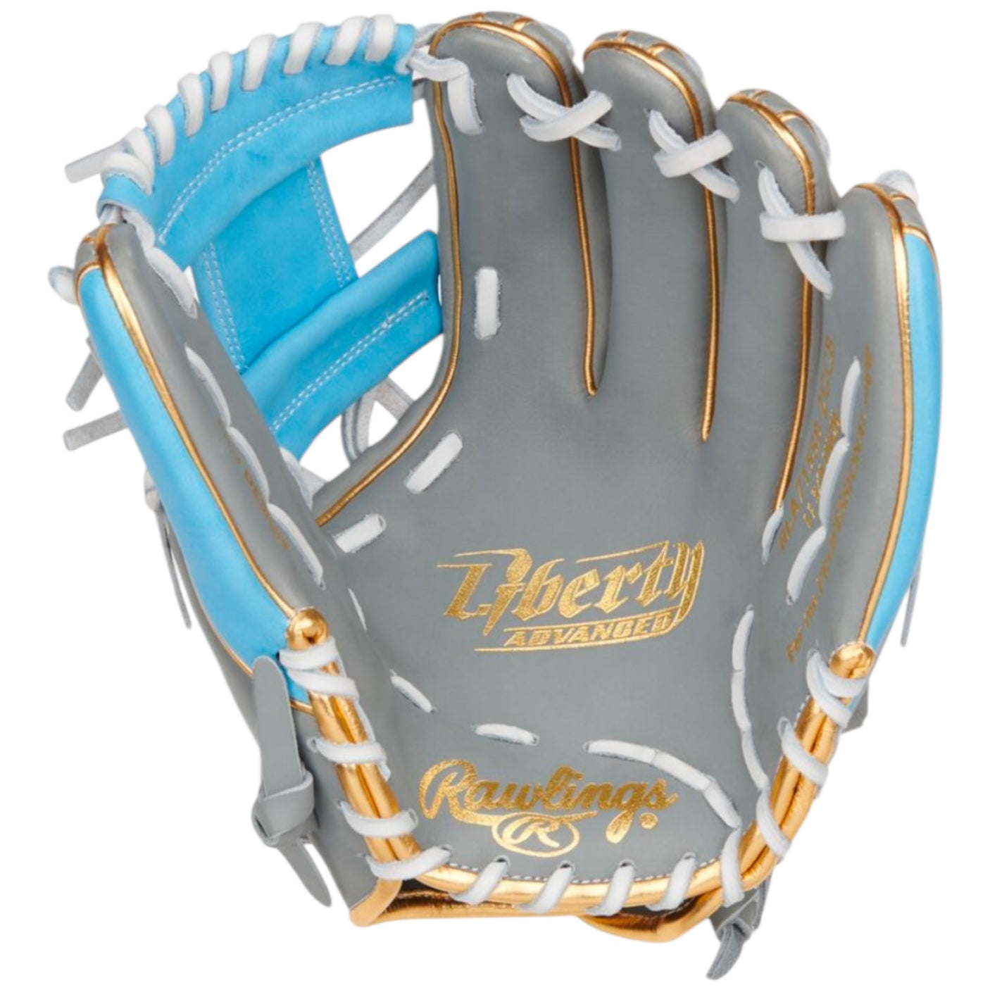 Rawlings Liberty Advanced Fastpitch Softball Glove Gray/Columbia Blue 11.75" RLA715-2GCB