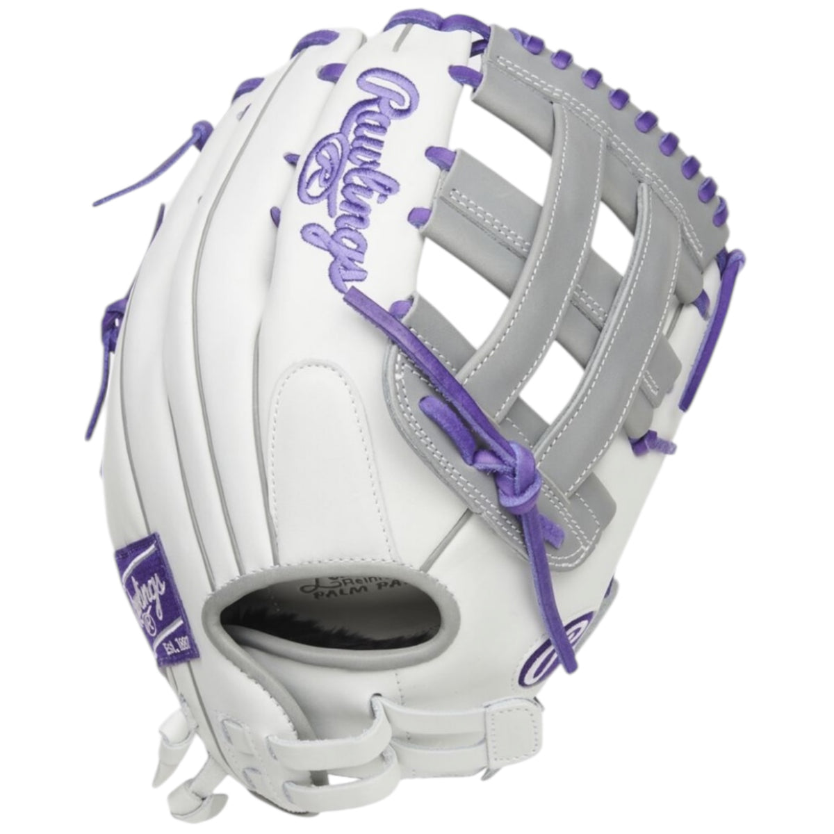 Rawlings Liberty Advanced Fastpitch Softball Glove White/Purple/Gray 1