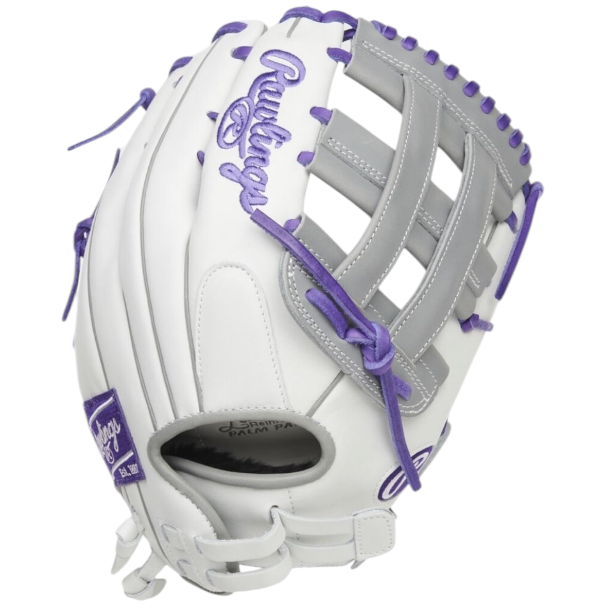 Rawlings Liberty Advanced Fastpitch Softball Glove White/Purple/Gray 12.75