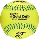 Worth 12" ISA Super Gold Dot Extreme Slowpitch Softball (1 Dozen) IS44CY