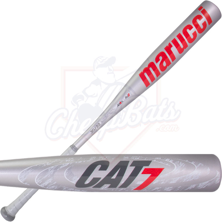 CLOSEOUT Marucci Cat 7 Silver Youth USSSA Baseball Bat -8oz MSBC728S