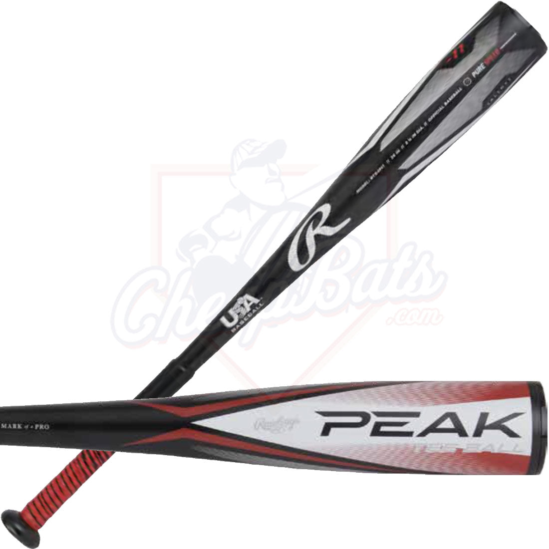 CLOSEOUT 2024 Rawlings Peak Youth USA Tee Ball Baseball Bat -11oz RTB4P11