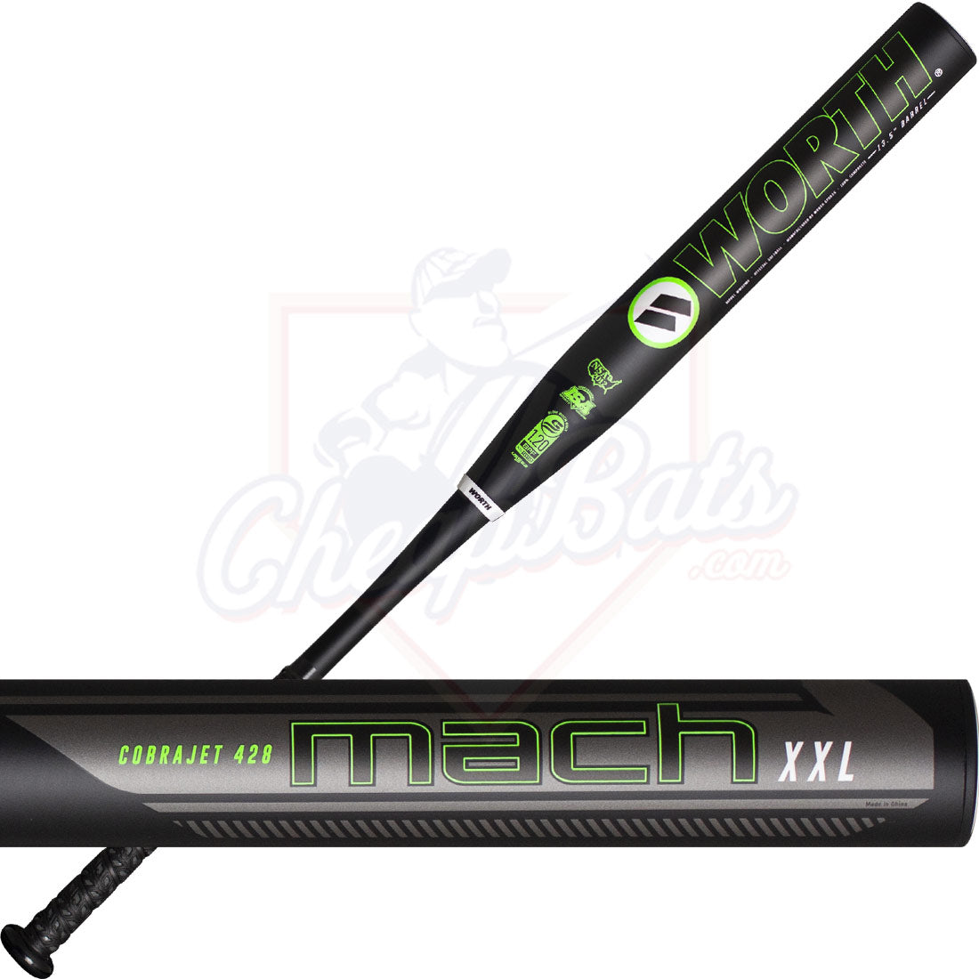CLOSEOUT Worth Mach 1 XXL Slowpitch Softball Bat End Loaded USSSA WM22MU