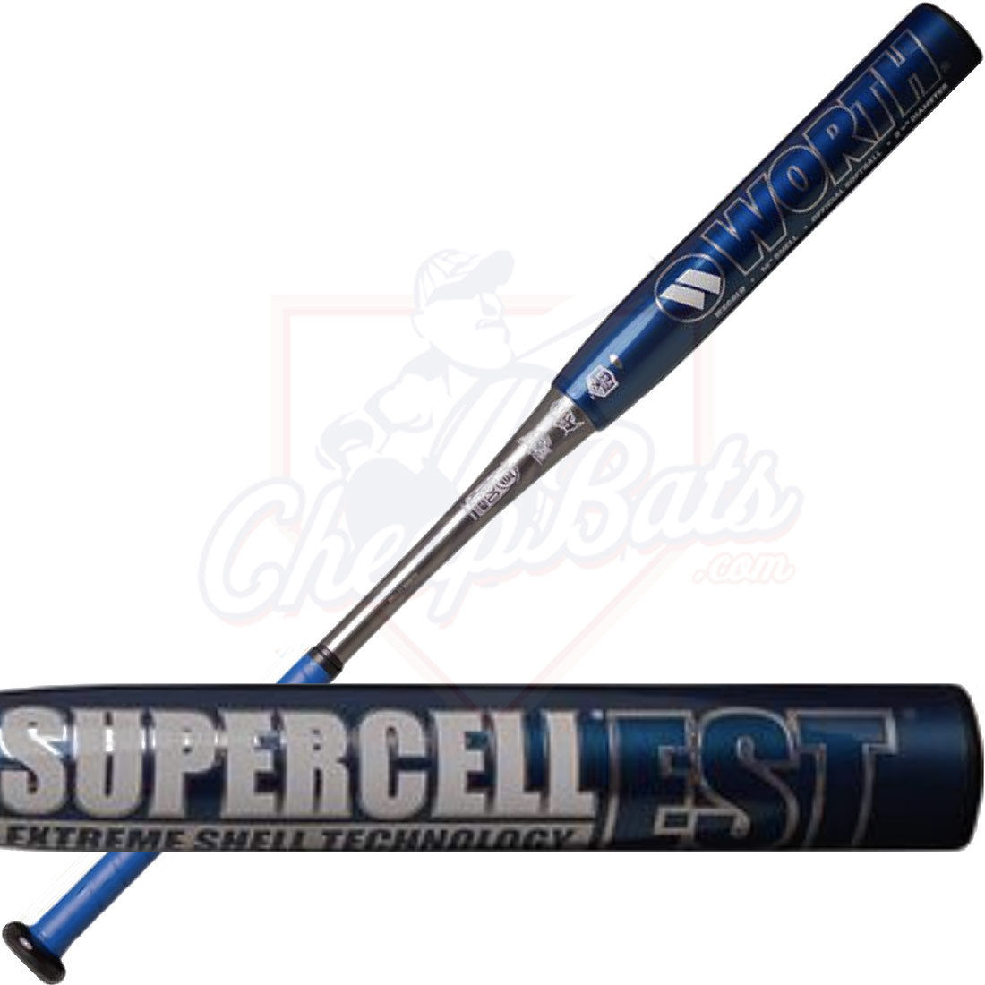 Worth Supercell EST Blue Slowpitch Softball Bat Balanced 14” Barrel USA USSSA WSCBLU