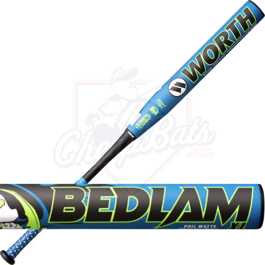 CLOSEOUT 2024 Worth Bedlam Phil Matte XL Slowpitch Softball Bat End Loaded USSSA WSU413PMBL