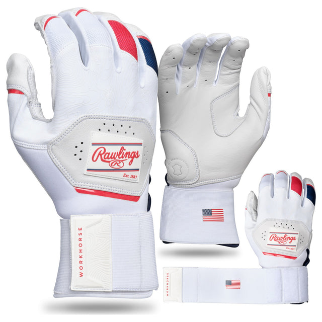 Rawlings Workhorse Compression Strap Batting Gloves Adult WH25CBG – USA