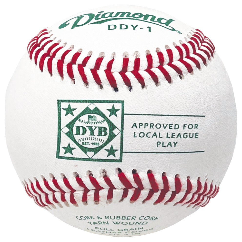 Diamond DDY-1 Dixie Youth Competition Grade Baseballs - 2 to 10 Dozen
