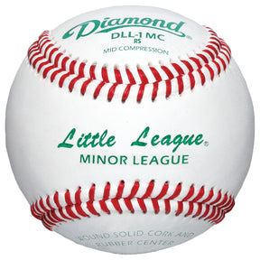Diamond DLL-1 MC Little League Minor League Mid Compression Baseballs - 2 Dozen or 10 Dozen Case