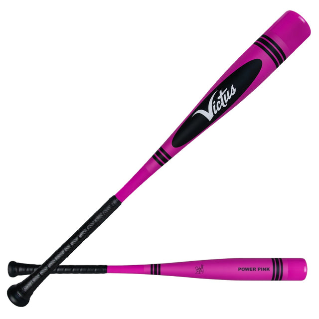 2025 Victus Vibe Crayon USA -10 youth bat VSBVIB10CU in Power Pink — logo face and reverse face