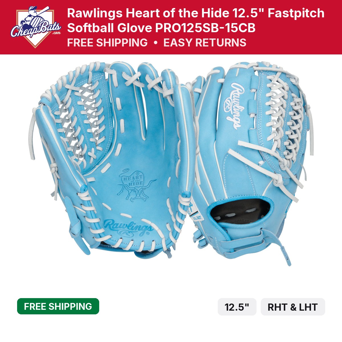 Rawlings HOH 12.5 in Fastpitch Glove PRO125SB-15CB – CheapBats.com