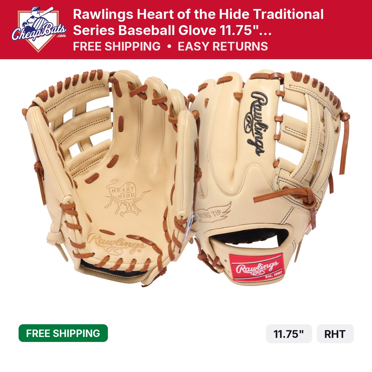 Rawlings HOH Traditional Glove 11.75