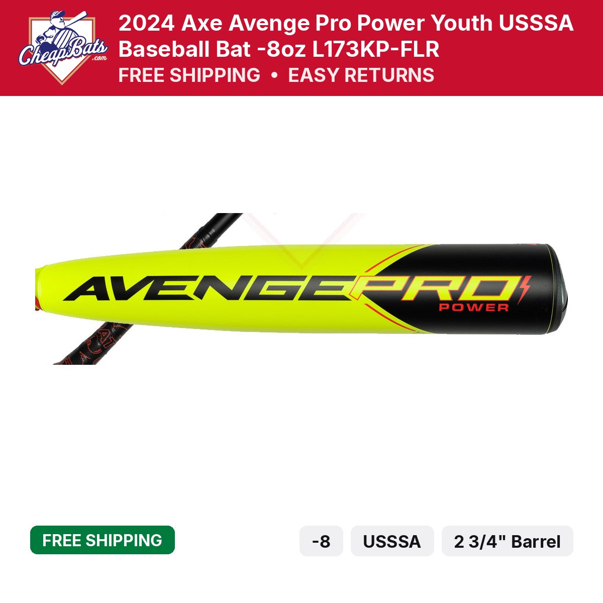 2024 Axe Bat Avenge Pro Power | L173KP-FLR | CheapBats.com