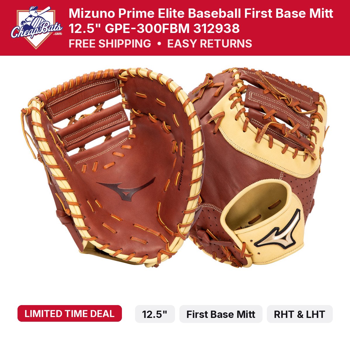 Mizuno Prime Elite First Base | GPE-300FBM | CheapBats.com
