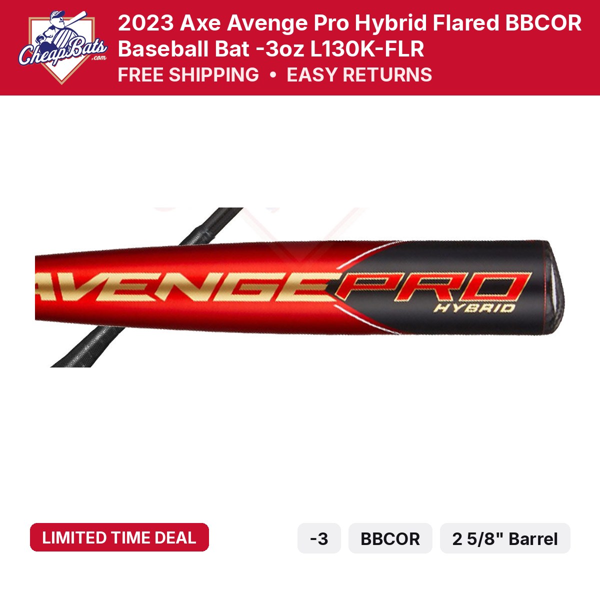 2023 Axe Bat Avenge Pro Hybrid | L130K-FLR | CheapBats.com