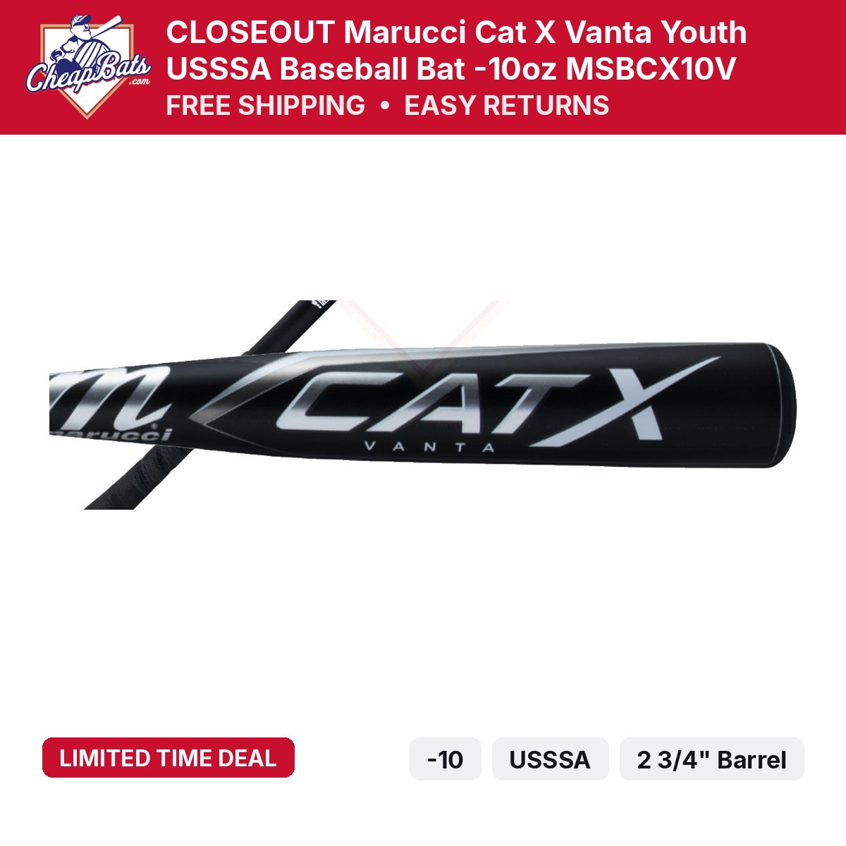 2024 Marucci Cat X Vanta Youth | MSBCX10V | CheapBats.com