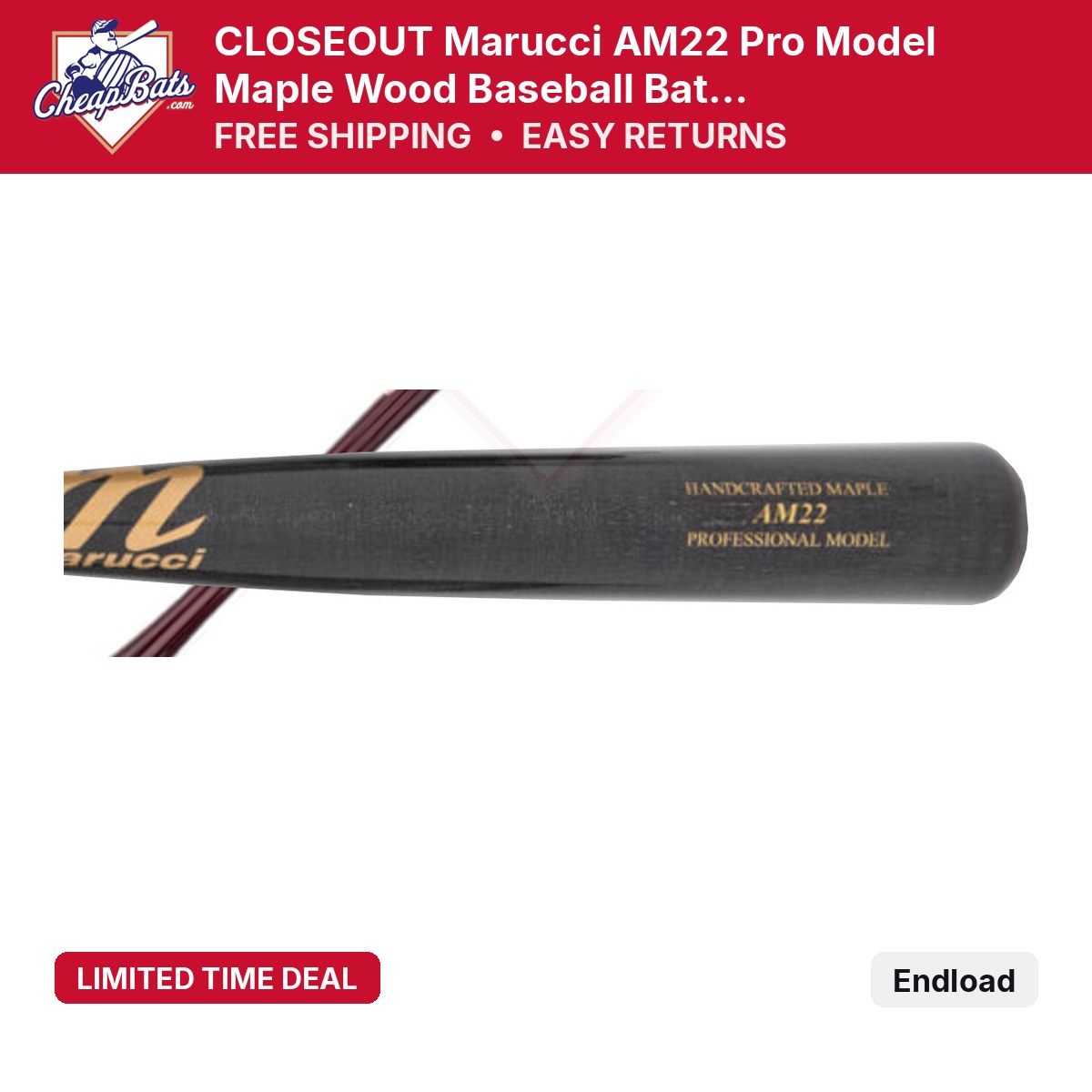 Marucci AM22 Pro Model Maple | MVE3AM22-CH | CheapBats.com