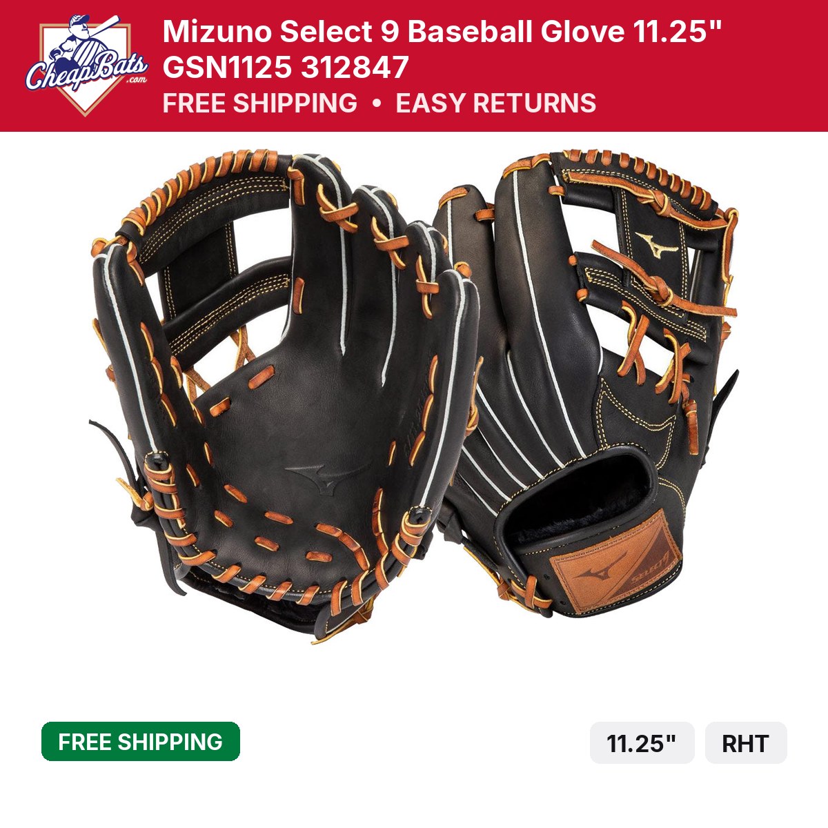 Mizuno Select 9 Baseball Glove 11.25