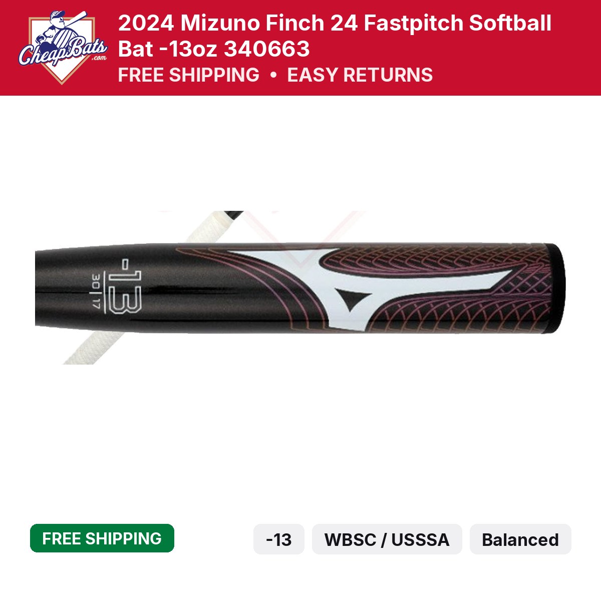 2024 Mizuno Finch 24 -13 Fastpitch | CheapBats.com