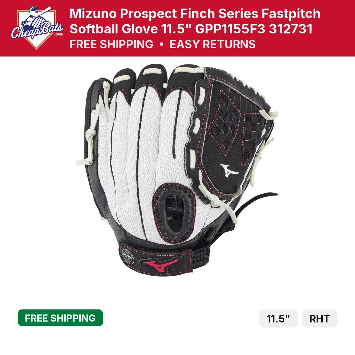 Mizuno Prospect Finch Series | GPP1155F3 | CheapBats.com