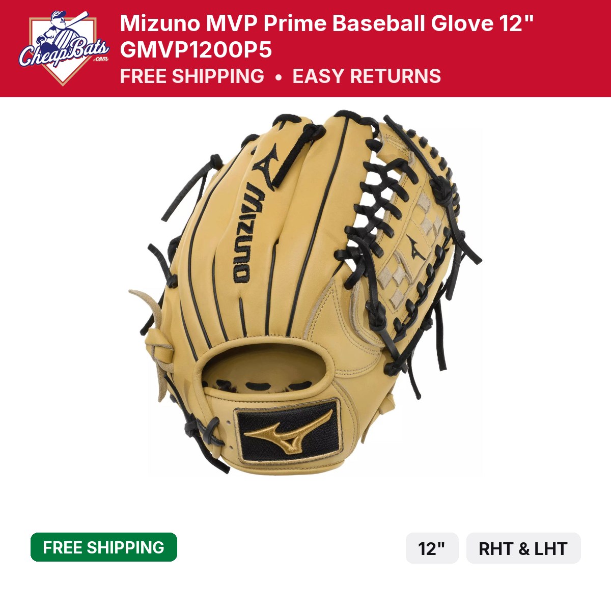 Mizuno MVP Prime Baseball Glove 12