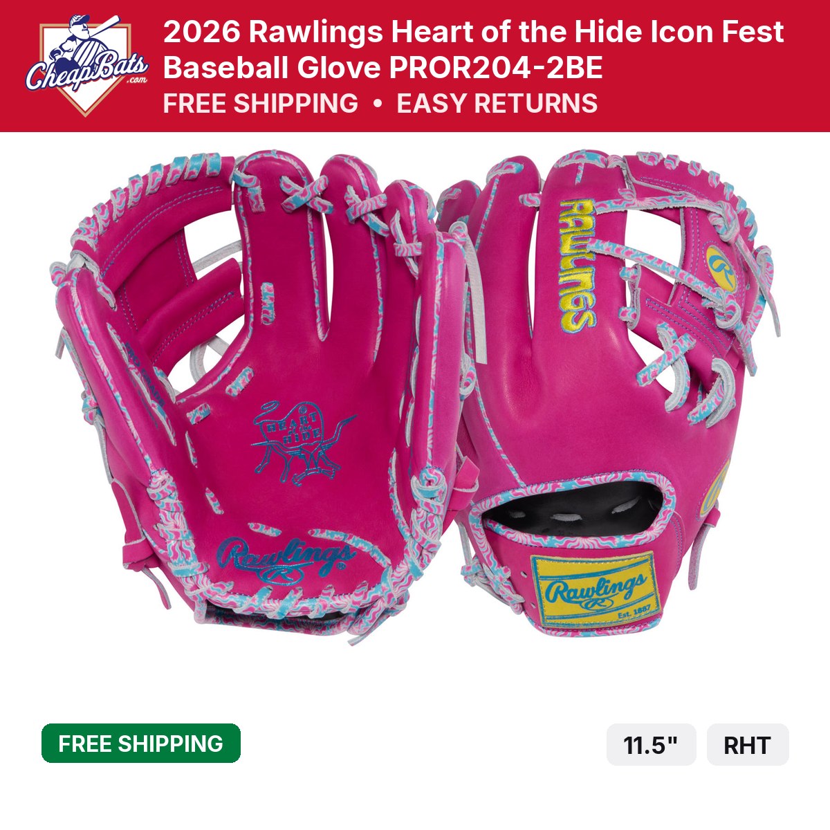 2026 Rawlings Heart of the Hide Icon Fest Baseball Glove PROR204