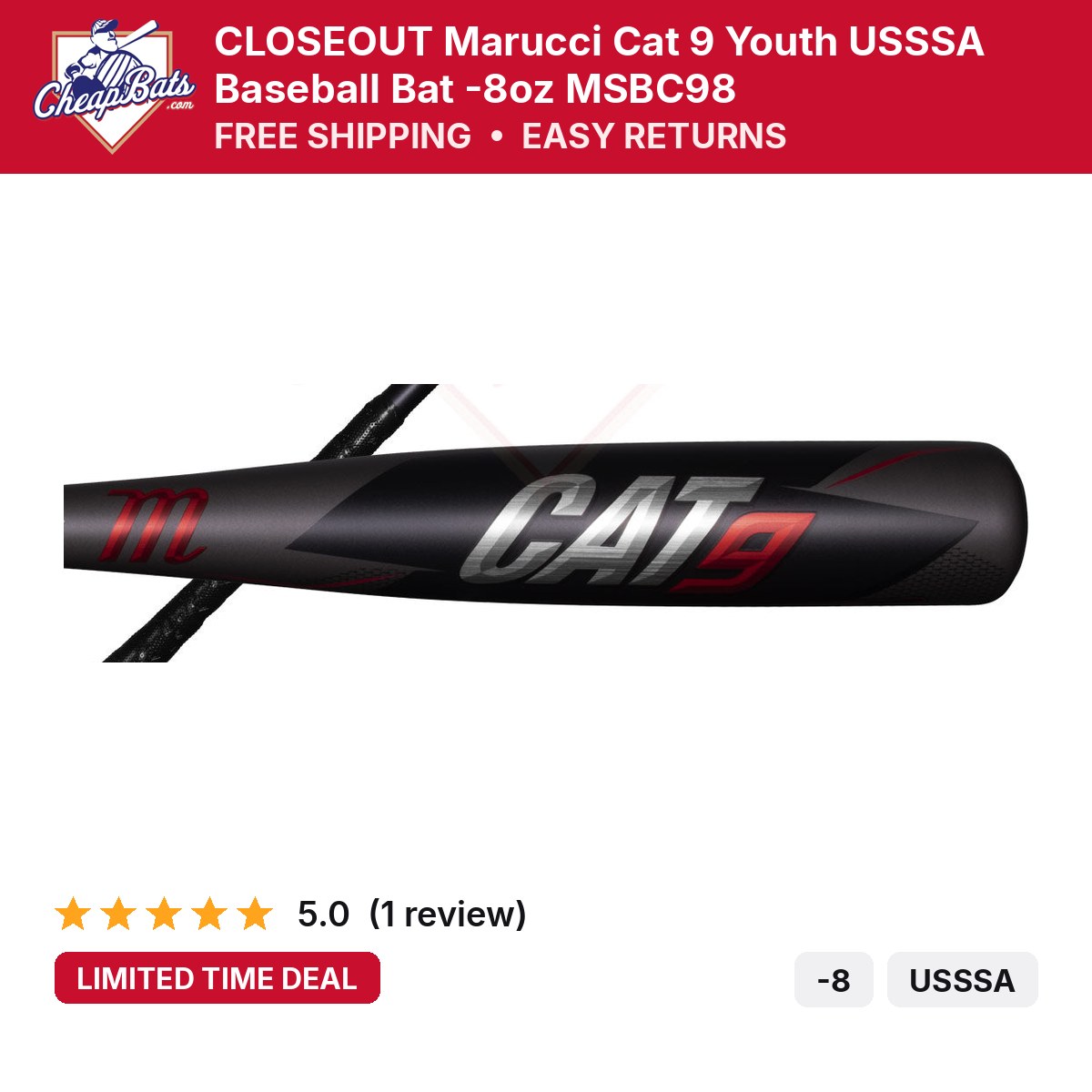 2023 Marucci Cat 9 Youth -8 USSSA | MSBC98 | CheapBats.com