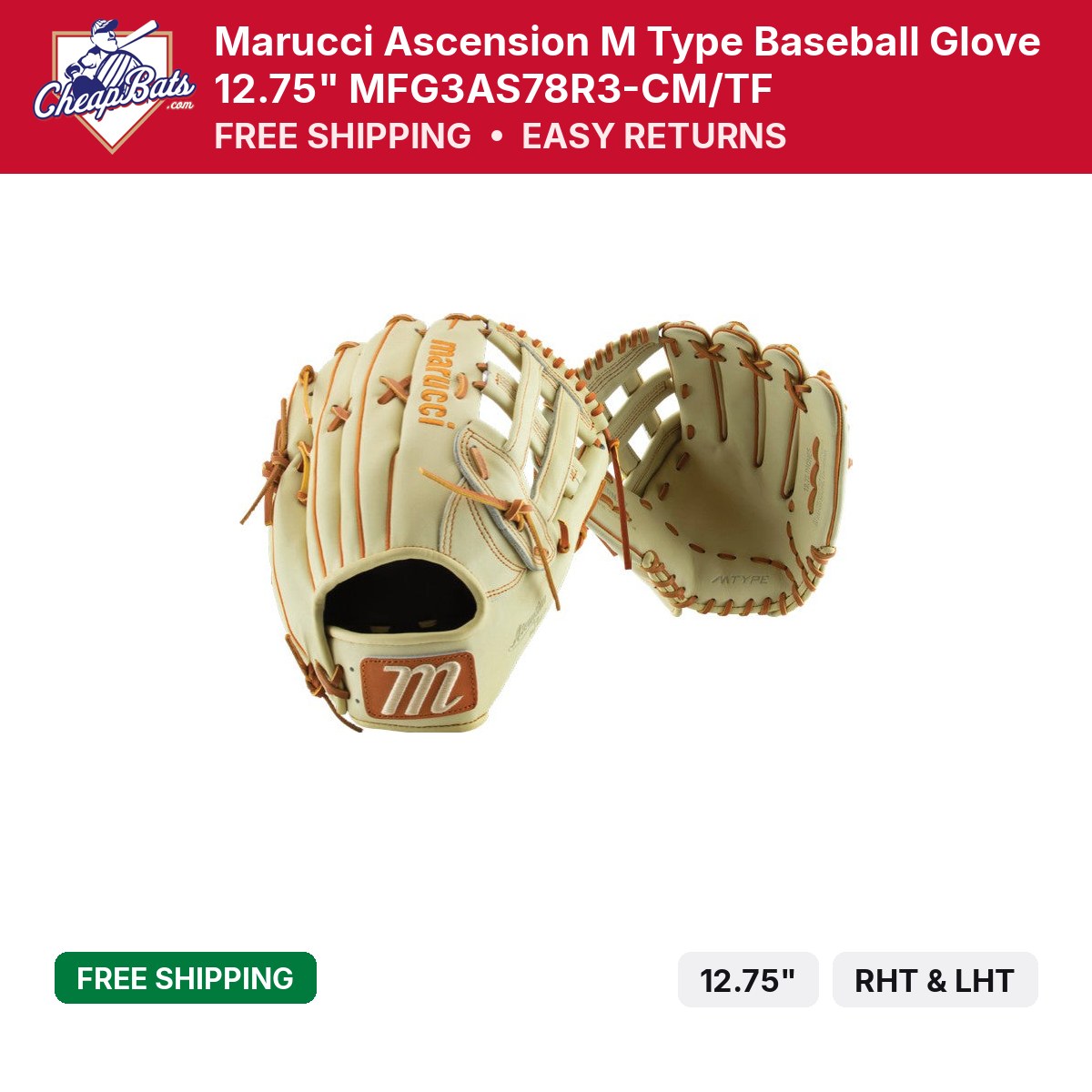 Marucci Ascension Baseball Glove 12.75