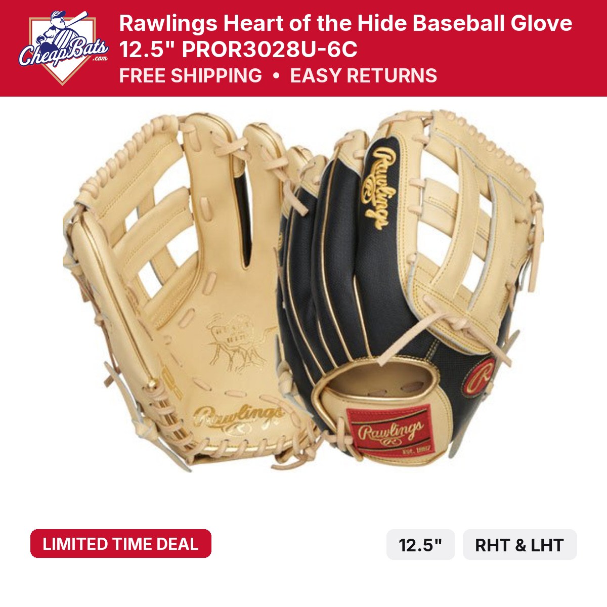 Rawlings Heart of the Hide | PROR3028U-6C | CheapBats.com
