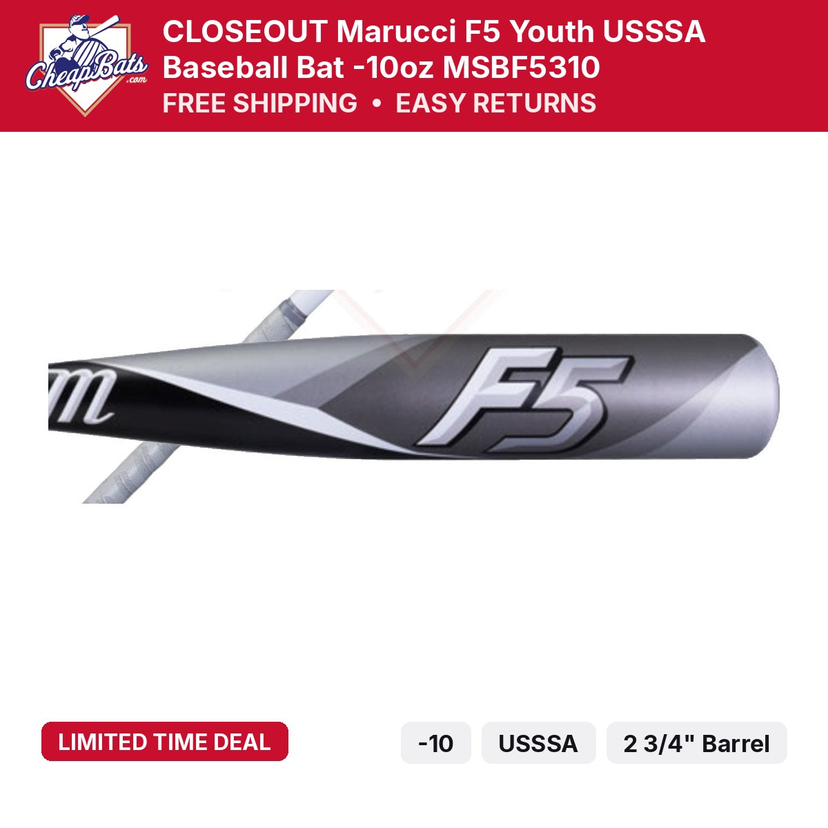 2024 Marucci F5 Youth -10 USSSA | MSBF5310 | CheapBats.com