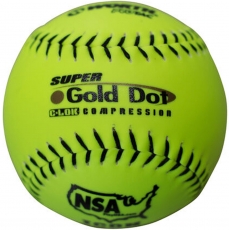 Worth 12" NSA Super Gold Dot Compression C-LOK Technology Slowpitch Softball (1 Dozen) NI12SY